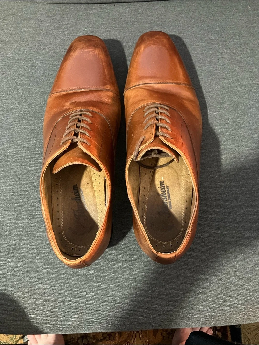 Florsheim Brown Leather Cap-Toe Oxford Dress Shoes